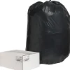 Nature Saver 2 mil Heavy Duty Can Liners, 55  60 Gallons, 38" x 58", 75% Recycled, Black, Box Of 100