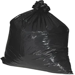 Nature Saver 2 mil Heavy Duty Can Liners, 55  60 Gallons, 38" x 58", 75% Recycled, Black, Box Of 100