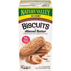 NATURE VALLEY Biscuit Sandwich with Almond Butter, 1.35 oz, 30 Count