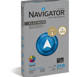 Navigator Platinum Digital Copier And Printer Paper, 5 Reams, Ledger Size, 2500 Sheets Total, 24 lb, Bright White, 500 Sheets Per Ream - NPL1724