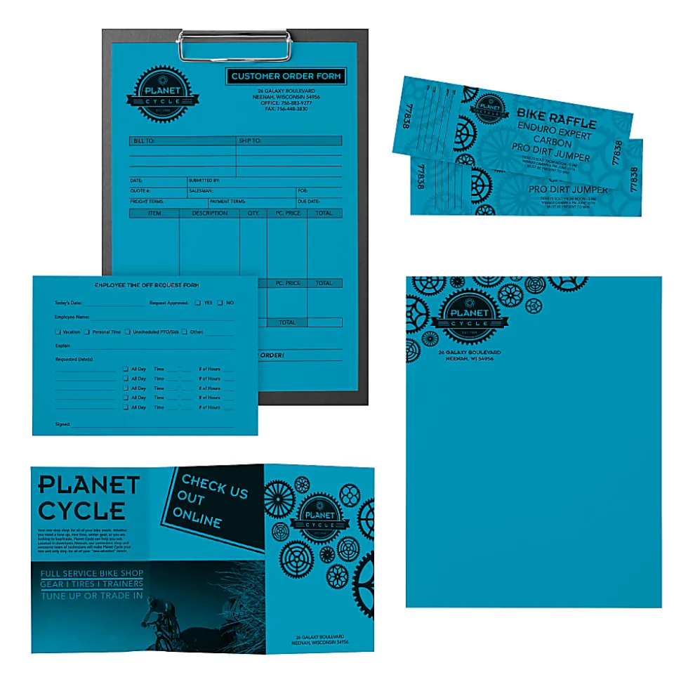 Neenah® Astrobrights® Bright Color Copy Paper, 1 Ream, Celestial Blue, Letter (8.5" x 11"), 500 Sheets Per Ream, 24 Lb, 94 Brightness, FSC® Certified