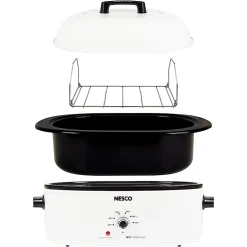 NESCO® 18-Qt 1,450-Watt Portable Slow Cooker With Porcelain Cookwell, White