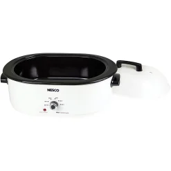 NESCO® 18-Qt 1,450-Watt Portable Slow Cooker With Porcelain Cookwell, White