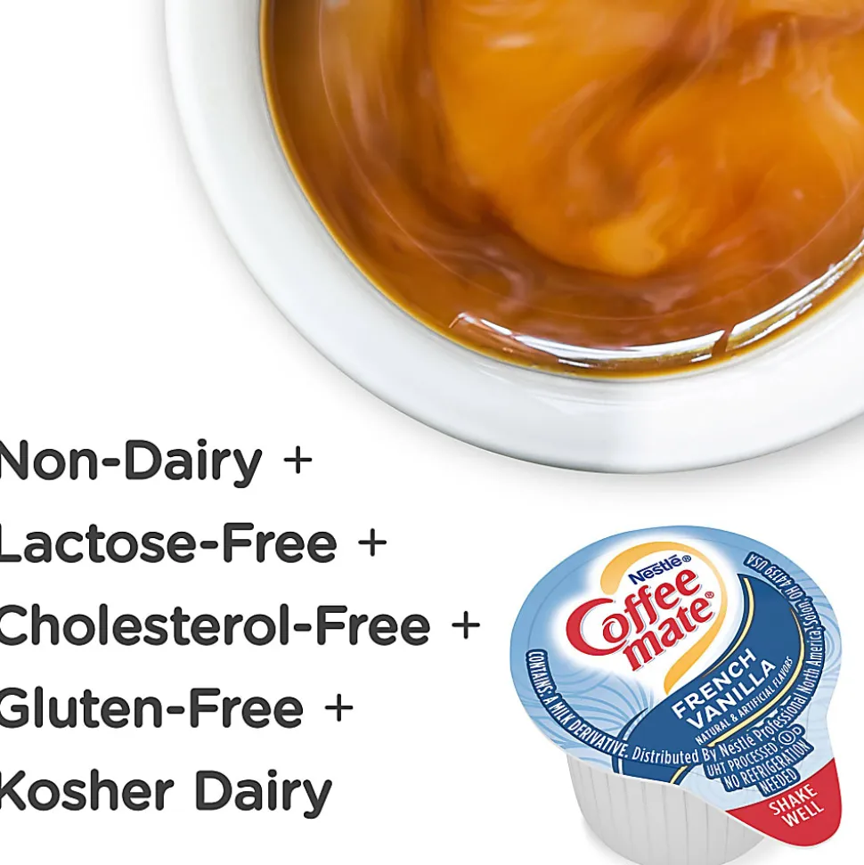 Nestlé® Coffee-mate® Liquid Creamer, French Vanilla Flavor, 0.38 Oz Single Serve, 180/Pack
