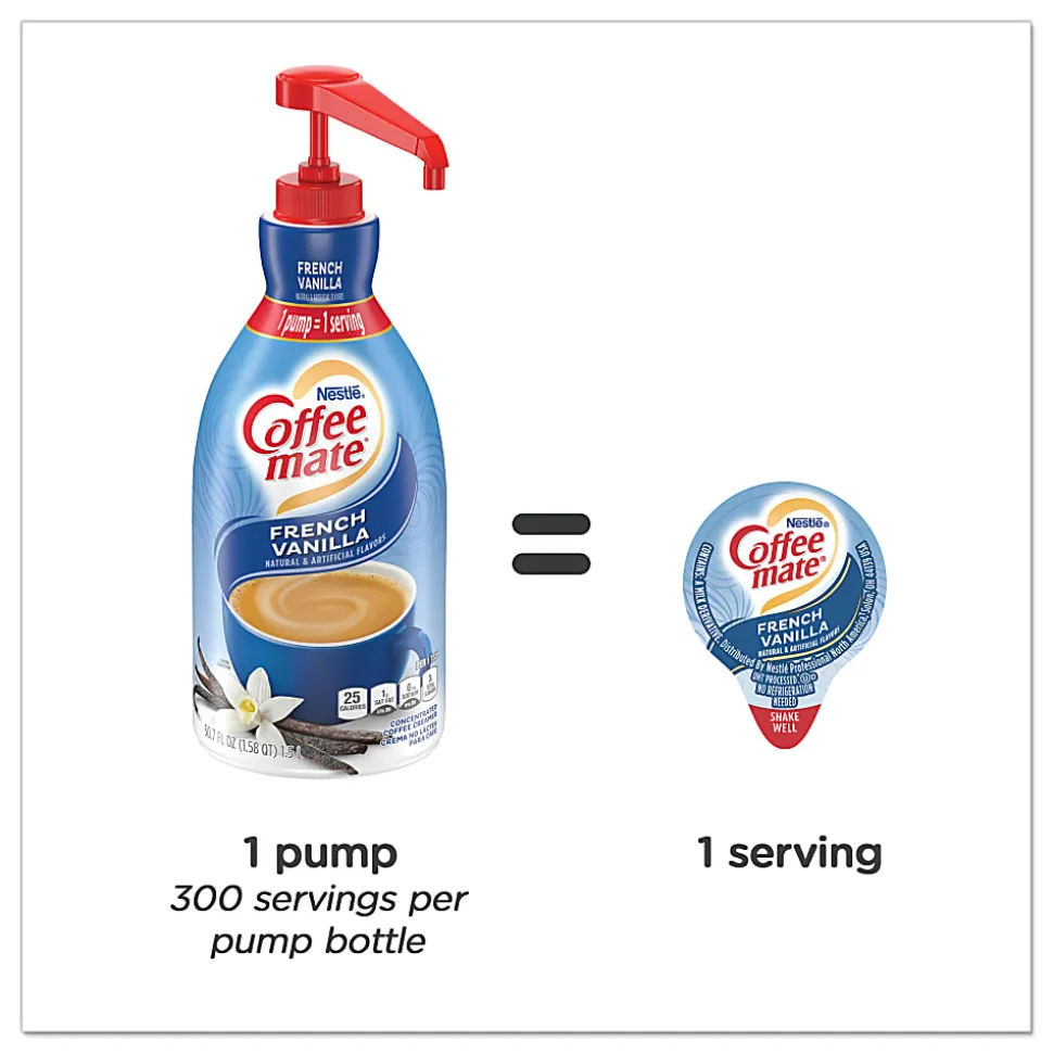 Nestlé® Coffee-mate® Liquid Creamer, French Vanilla Flavor, 50.72 Oz Multiple Serve x 1