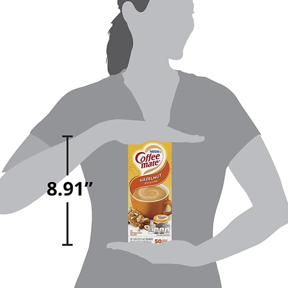 Nestlé® Coffee-mate® Liquid Creamer, Hazelnut Flavor, 0.38 Oz Single Serve, 50/Pack