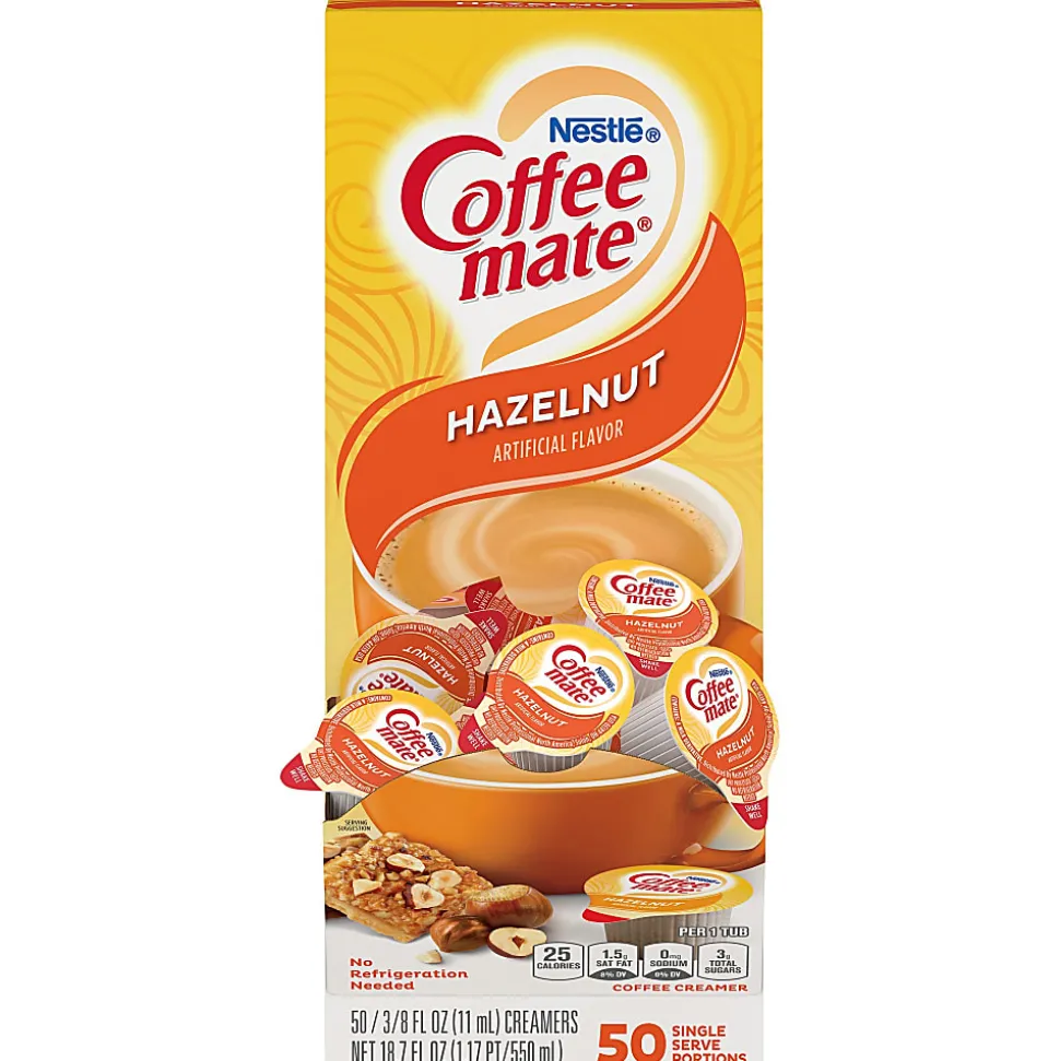 Nestlé® Coffee-mate® Liquid Creamer, Hazelnut Flavor, 0.38 Oz Single Serve, 50/Pack