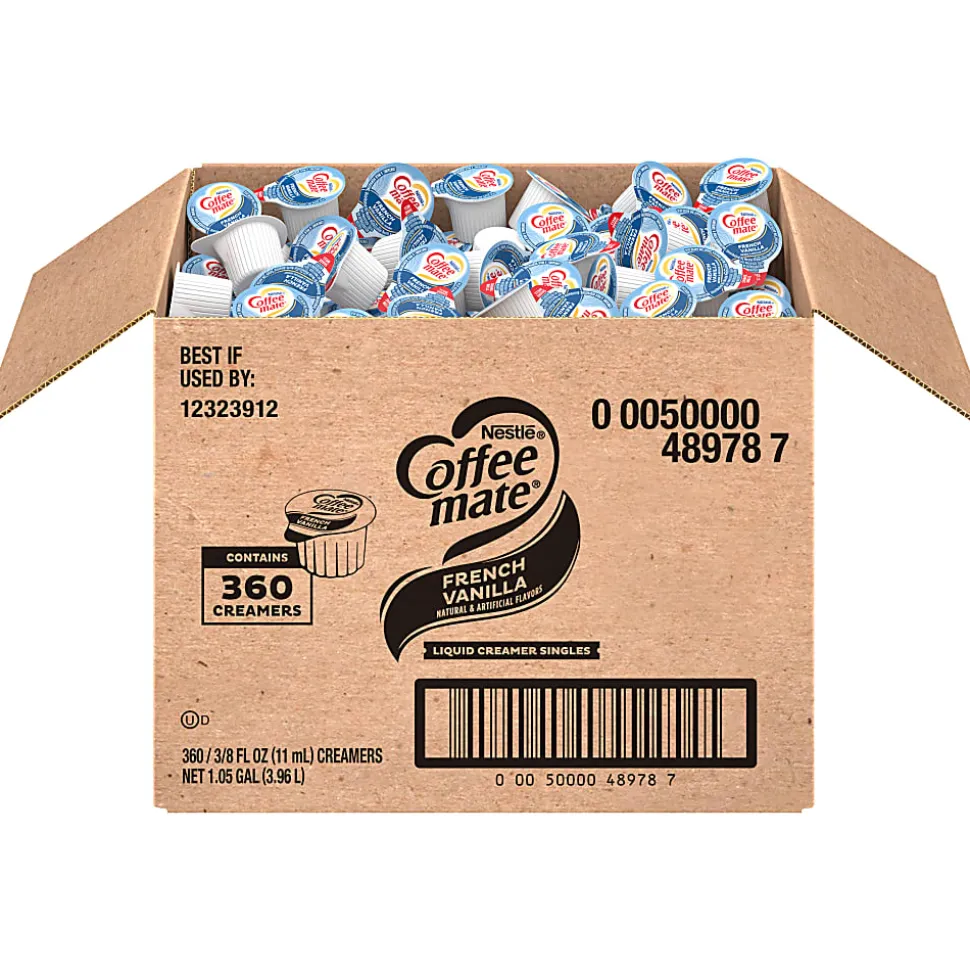 Nestlé® Coffee-mate® Liquid Creamer, French Vanilla Flavor, 0.38 Oz Single Serve, 360/Pack
