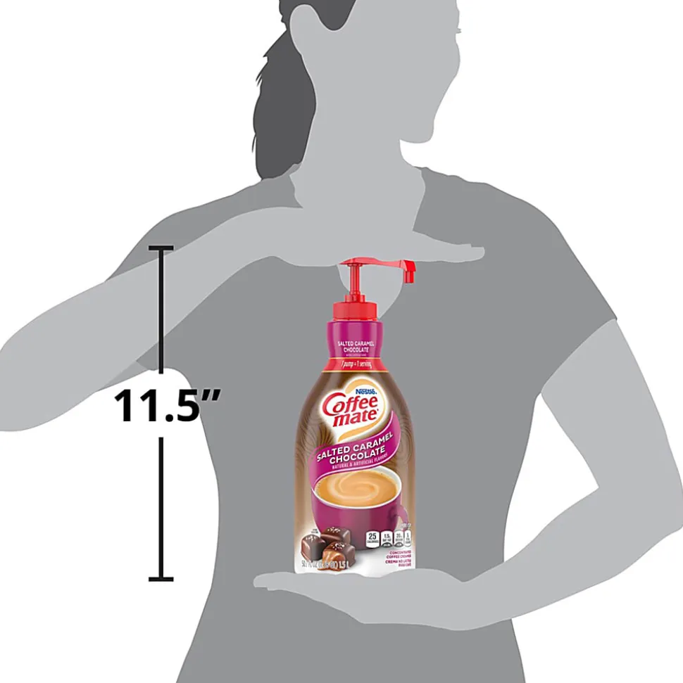Nestle® Coffee-mate® Liquid Creamer Pump Bottle, Salted Caramel, 50.7 Fl Oz
