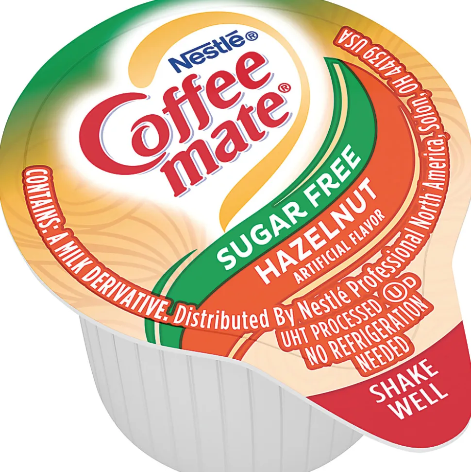 Nestle Coffee mate Sugar Free Hazelnut Creamer Singles, 0.38 Oz, Box Of 50 Singles