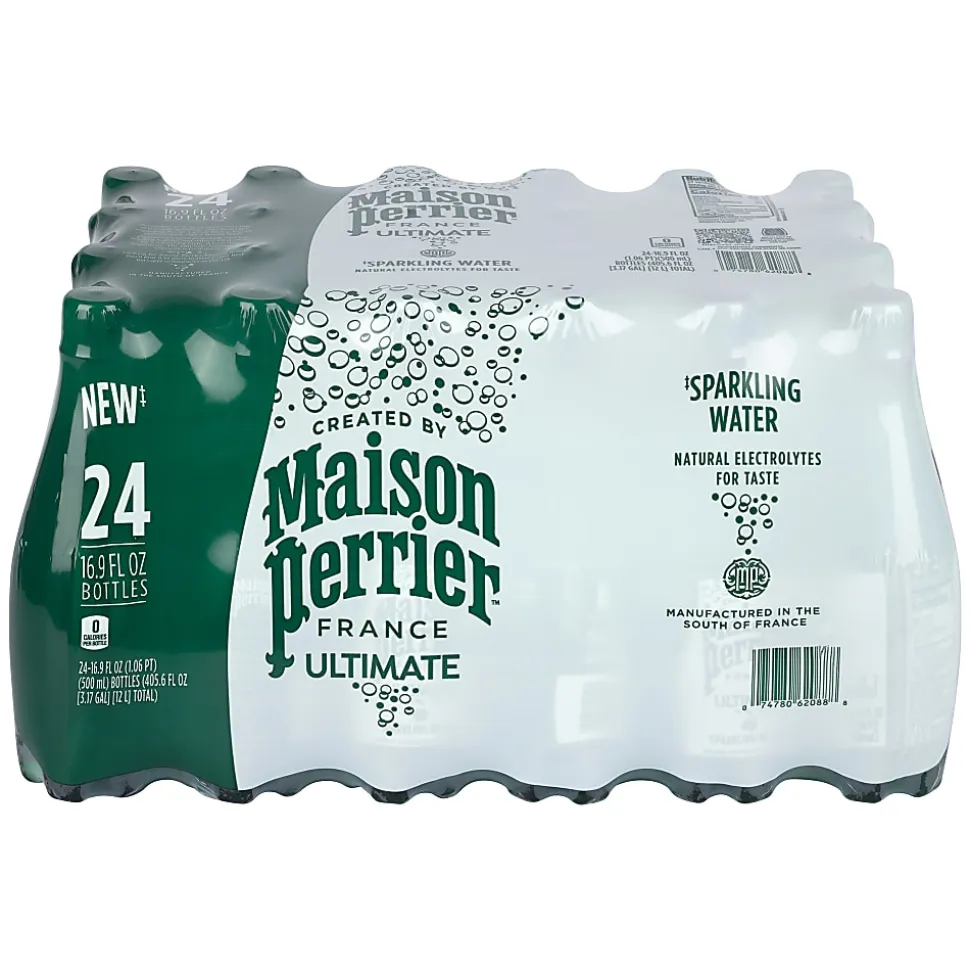 Nestle Perrier Sparkling Natural Mineral Water, 16.9 Oz, Case of 24 Bottles