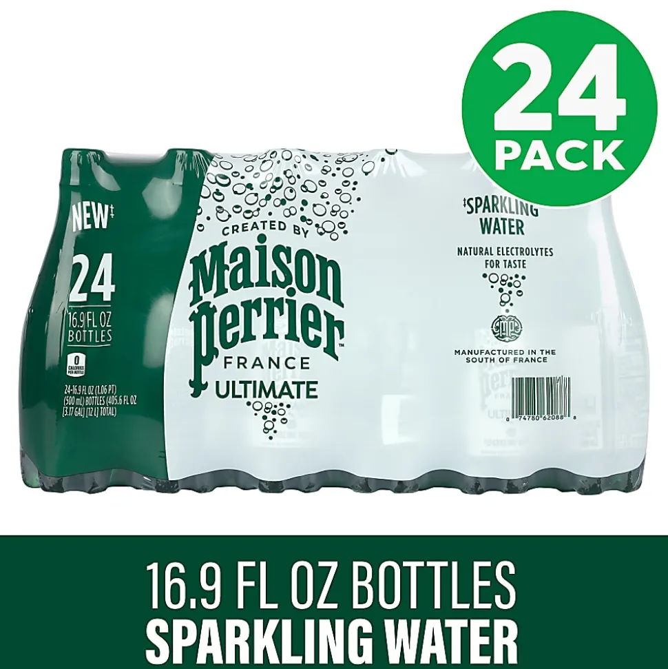 Nestle Perrier Sparkling Natural Mineral Water, 16.9 Oz, Case of 24 Bottles