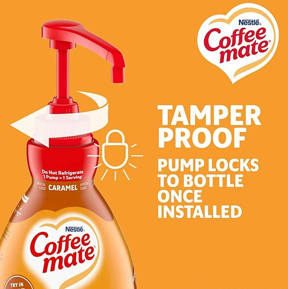 Nestle Professional Solutions Caramel Liquid Concentrate Coffee Creamer, 50.7 Oz, Pump Bottle, 73358