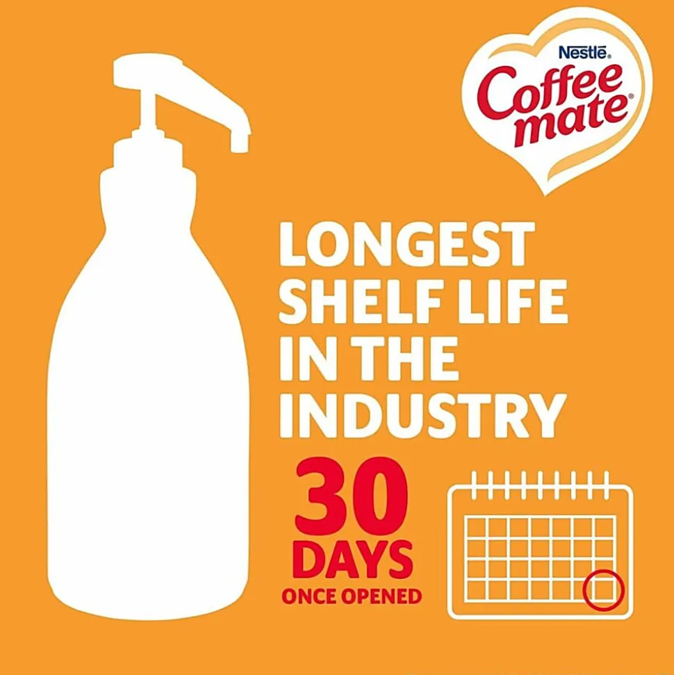 Nestle Professional Solutions Caramel Liquid Concentrate Coffee Creamer, 50.7 Oz, Pump Bottle, 73358