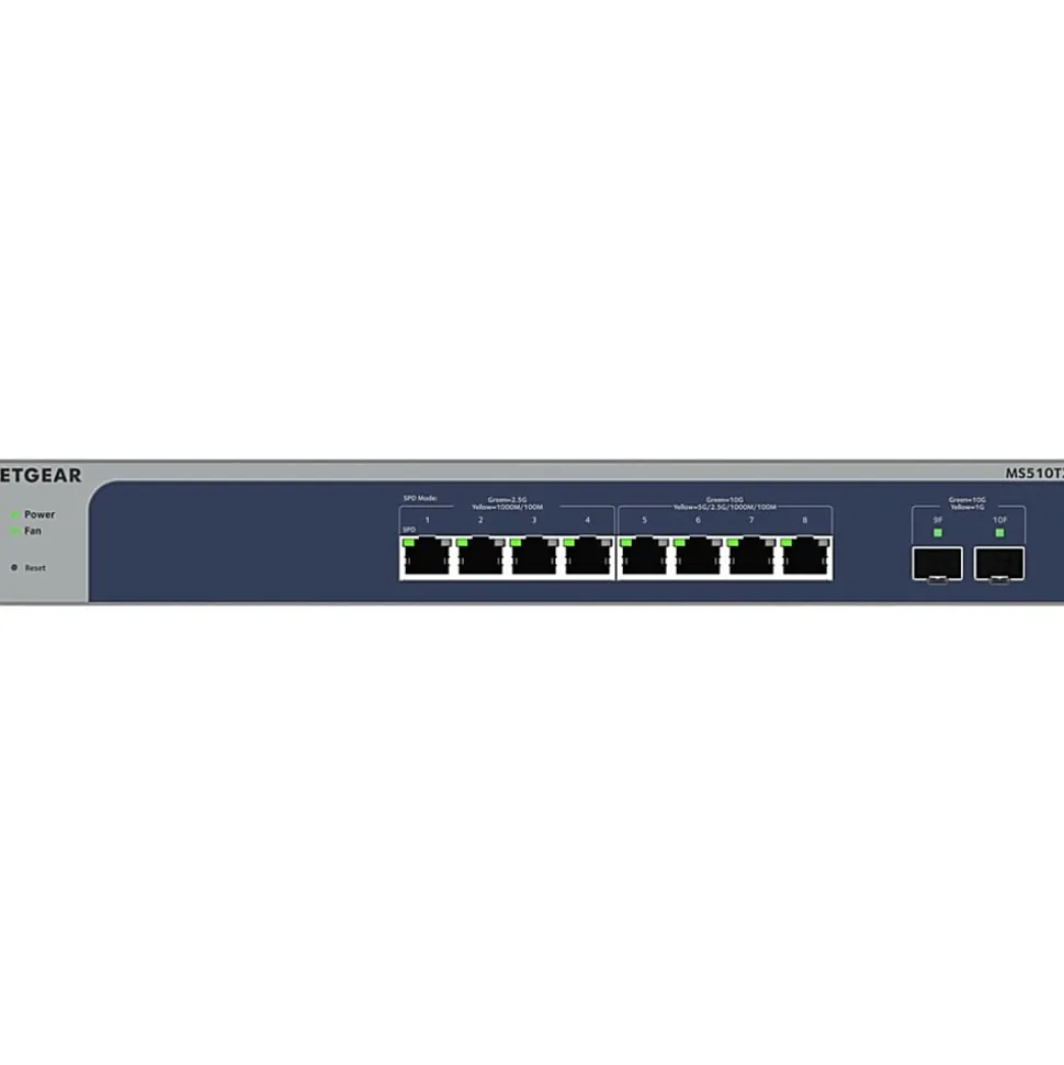 Netgear MS510TXM Ethernet Switch - 8 Ports - Manageable - 3 Layer Supported - Modular - 47 W Power Consumption - MS510TXM100NAS