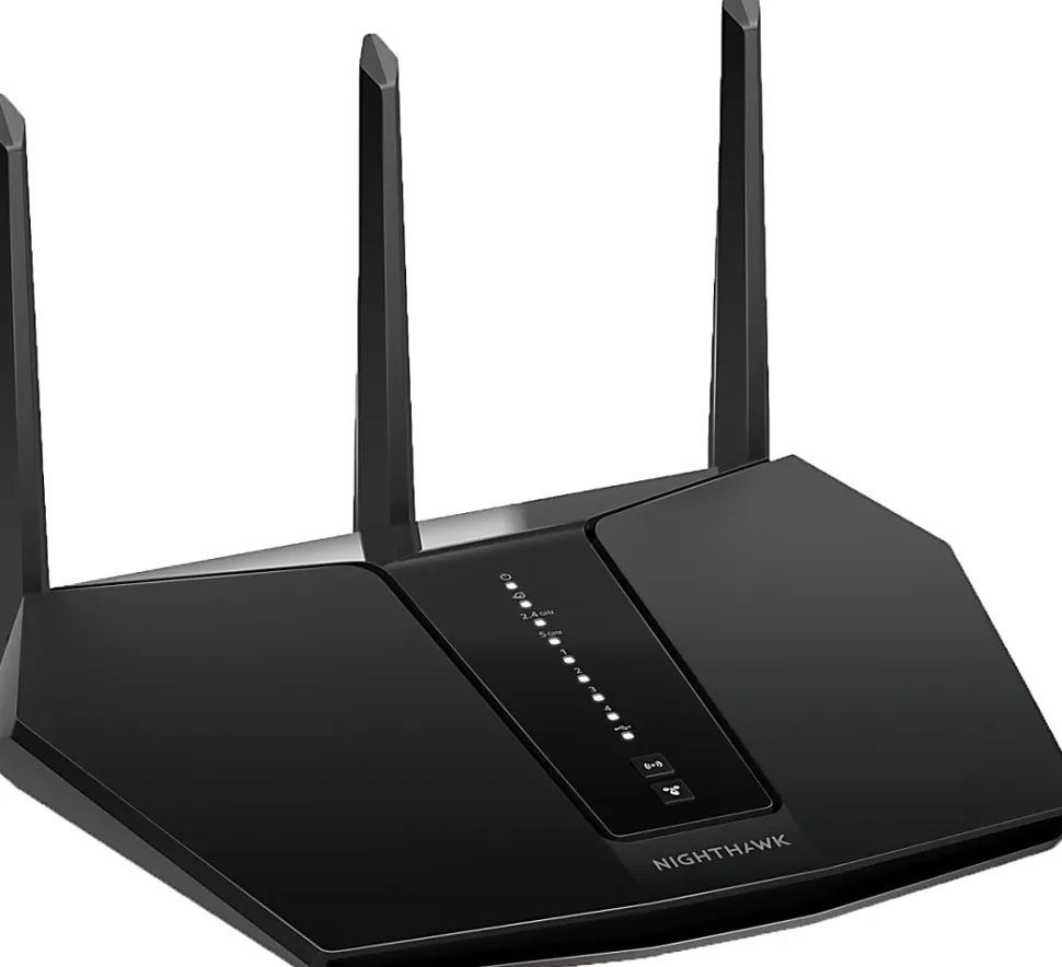Netgear® Nighthawk AX/5-Stream AX2400 Wi-Fi 6 Router, Black, RAX30-100NAS