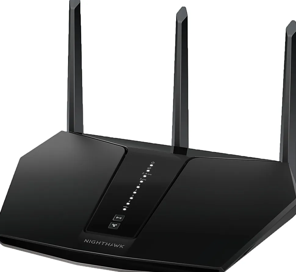 Netgear® Nighthawk AX/5-Stream AX2400 Wi-Fi 6 Router, Black, RAX30-100NAS