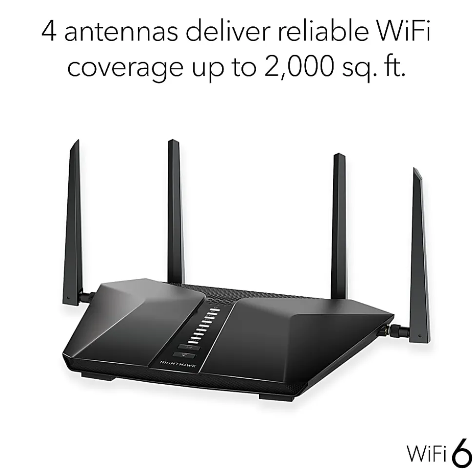 Netgear® Nighthawk AX6 Wireless Wi-Fi 6 Stream Router, RAX50-100NAS