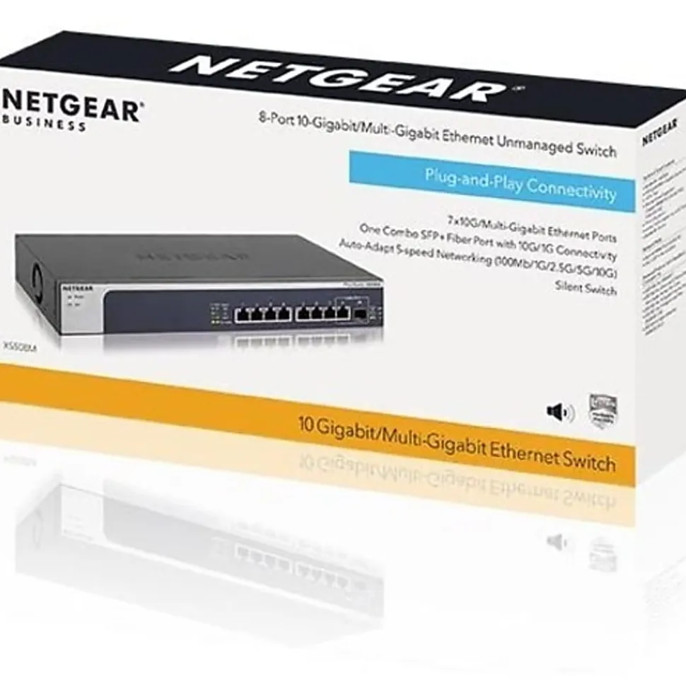 Netgear XS508M Ethernet Switch - 8 Ports - 2 Layer Supported - Modular - Twisted Pair, Optical Fiber - XS508M100NAS