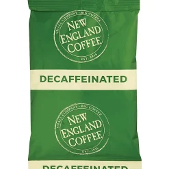 New England Coffee Single-Serve Coffee Packets, Decaffeinated, Breakfast Blend, Carton Of 24