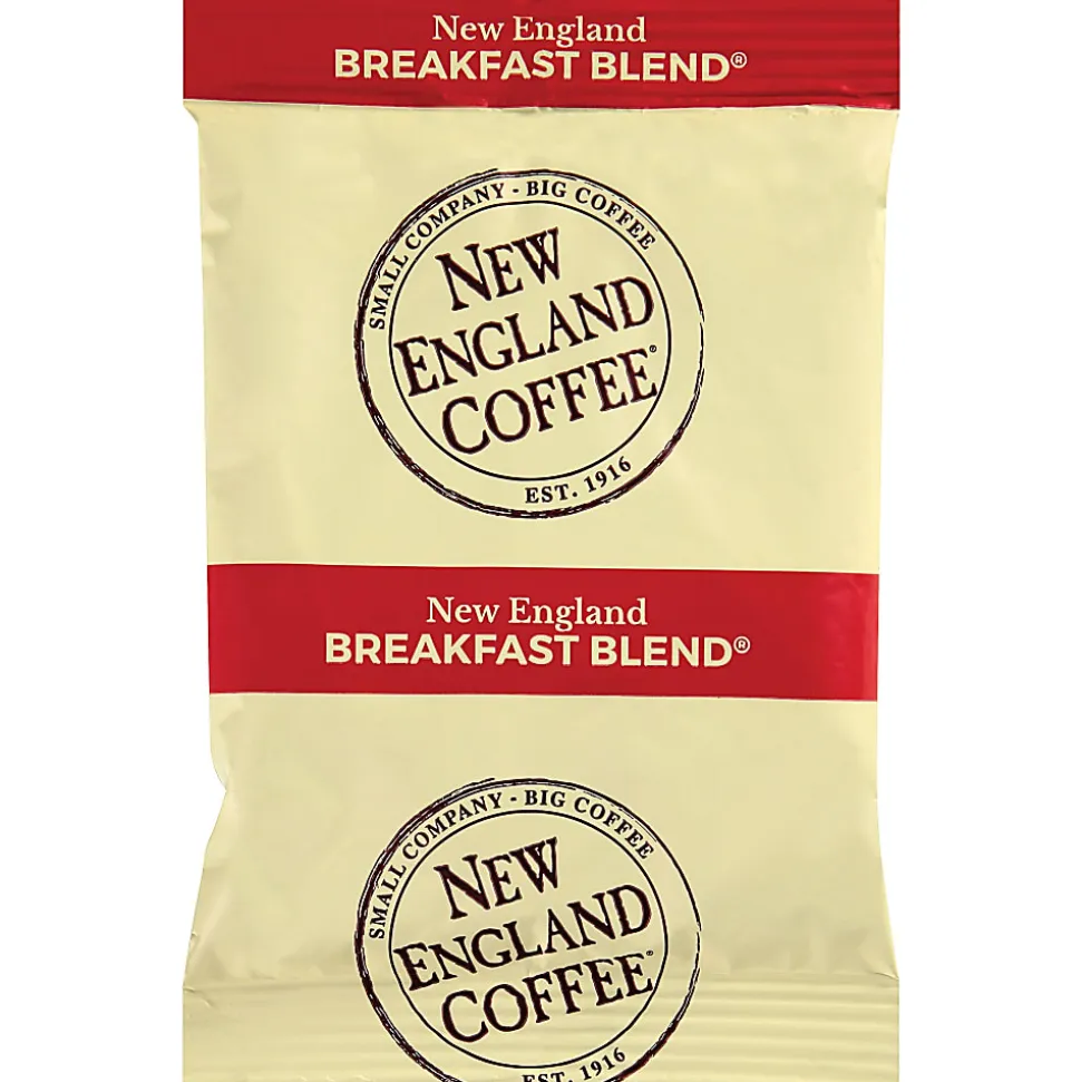 New England Coffee Single-Serve Coffee Packets, Breakfast Blend, Carton Of 24