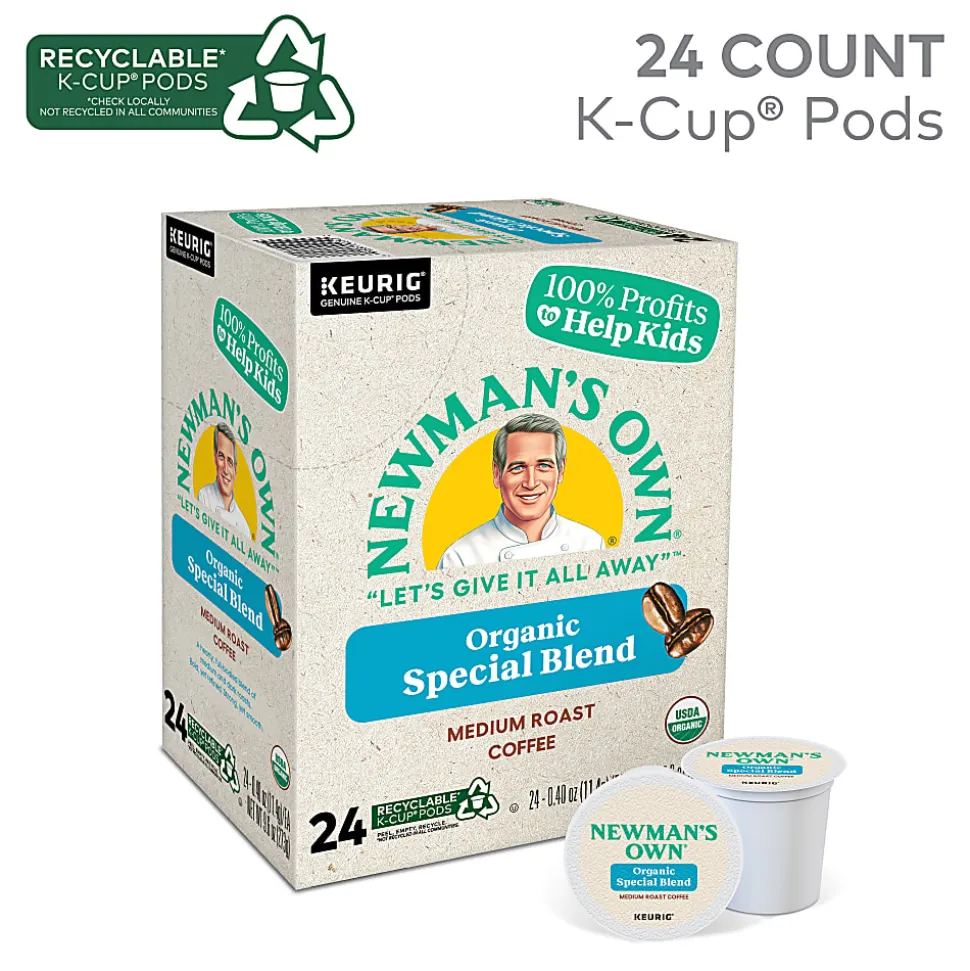 Newman's Own® Organics Single-Serve Coffee K-Cup® Pods, Special Blend, Carton Of 24