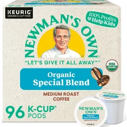 Newman's Own® Organics Single-Serve Coffee K-Cup®, Special Blend, Carton Of 96, 4 x 24 Per Box
