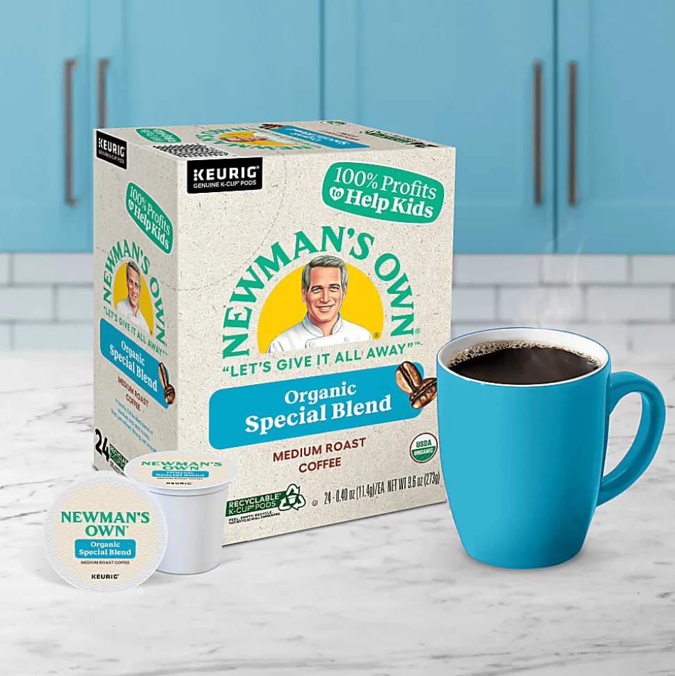 Newman's Own® Organics Single-Serve Coffee K-Cup®, Special Blend, Carton Of 96, 4 x 24 Per Box