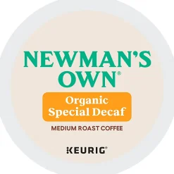 Newman's Own Organics Special Blend Decaf Coffee Keurig Single-Serve K-Cup Pods, Medium Roast, 24 Pods Per Pack, Case Of 4 Packs