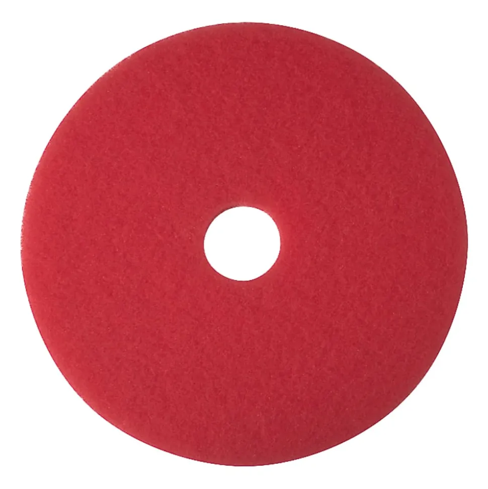Niagara™ 5100N Buffing Floor Pads, 17" Diameter, Red, Case Of 5