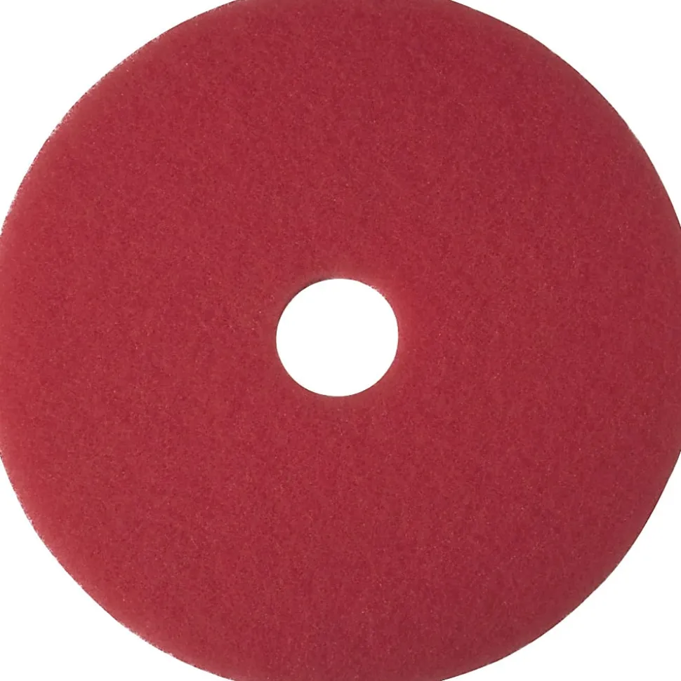 Niagara™ 5100N Buffing Floor Pads, 14" Diameter, Red, Case Of 5