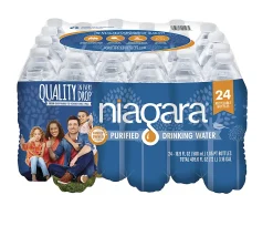 Niagara Purified Drinking Water Bottles, 16.9 Fl Oz, Pack Of 24 Bottles