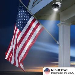 Night Owl 8-Channel 4K BluetoothĀ® NVR With 2TB Hard Drive And 6 Wired IP 4K Spotlight Cameras, Black/White