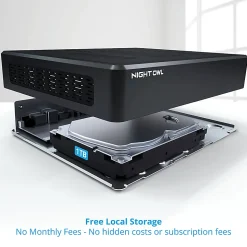 Night Owl 8-Channel 1080p Wi-Fi NVR With 1TB Hard Drive And 8 Wi-Fi IP 1080p Spotlight Cameras, Black/White