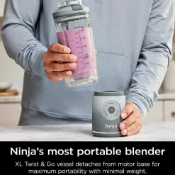 Ninja Blast Max Portable Blender, 22 Oz, Platinum Silver, Total Qty 1