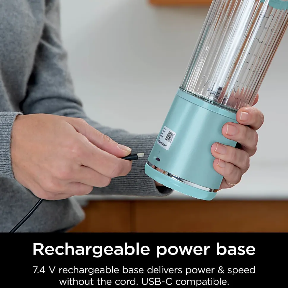 Ninja Blast Portable Blender, 18 Oz, Tinted Aqua, Total Qty 1