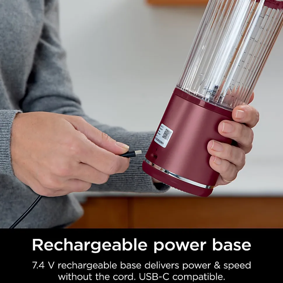 Ninja Blast Portable Blender, 18 Oz, Cranberry Red, Total Qty 1
