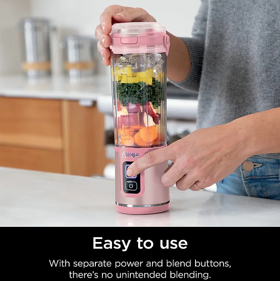 Ninja Blast Portable Blender, 18 Oz, Metallic Pink, Total Qty 1