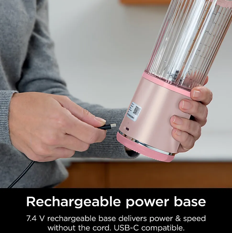 Ninja Blast Portable Blender, 18 Oz, Metallic Pink, Total Qty 1