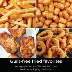 Ninja DoubleStack XL Smart 2-Basket Air Fryer, 15-3/16”H x 19-1/4”W x 11-1/4”D, Deep Gray, Total Qty 1