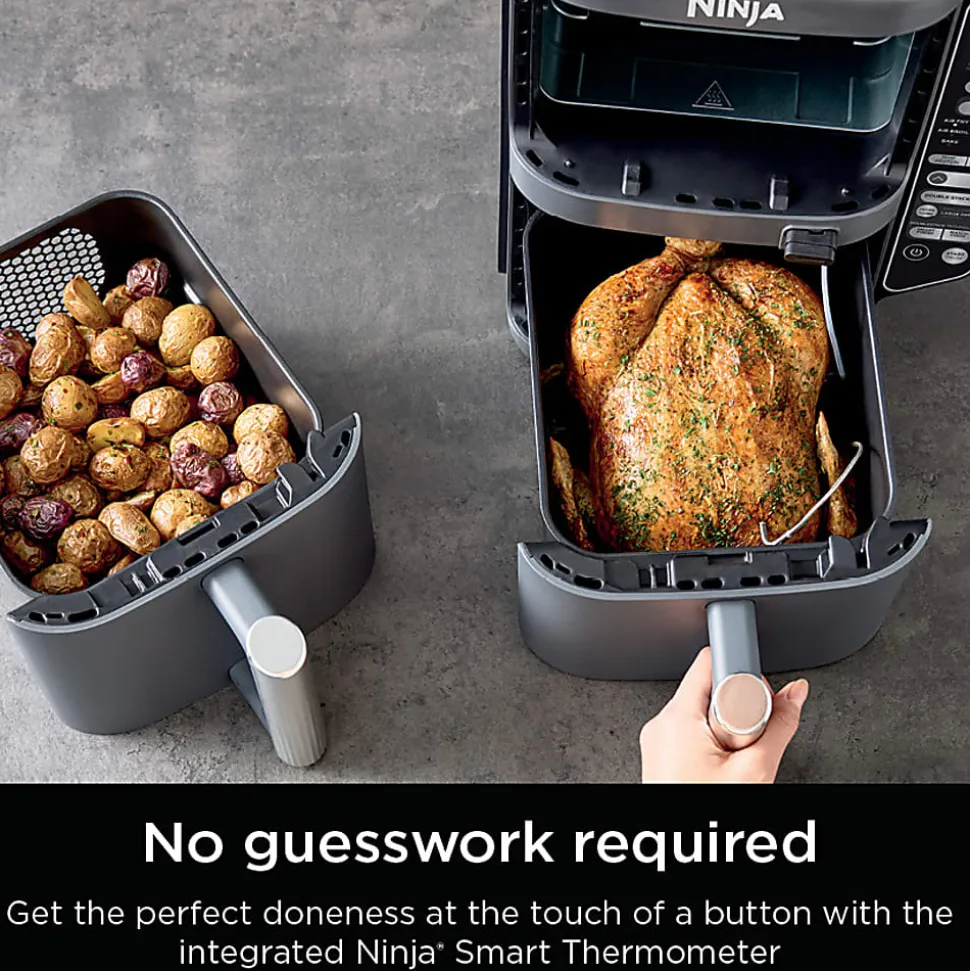 Ninja DoubleStack XL Smart 2-Basket Air Fryer, 15-3/16”H x 19-1/4”W x 11-1/4”D, Deep Gray, Total Qty 1