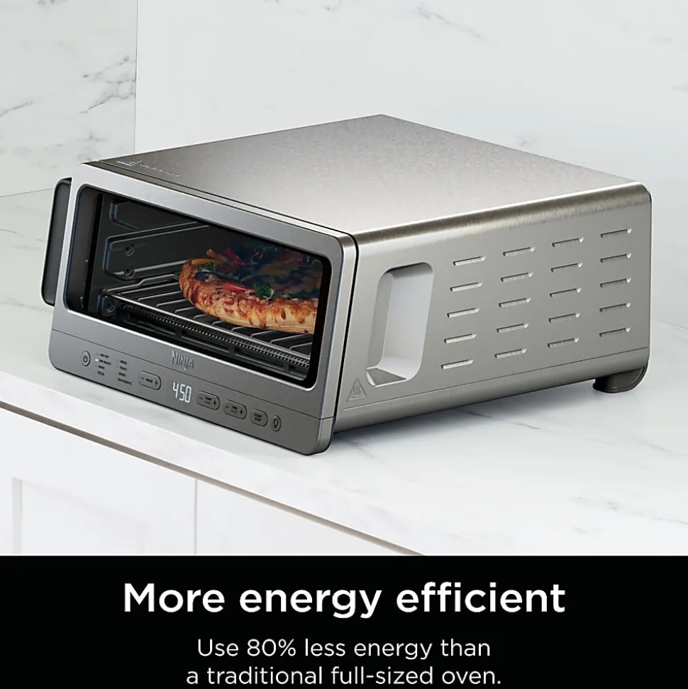 Ninja Flip Toaster Oven And Air Fryer, 0.55 Cu. Ft., Silver, Total Qty 1