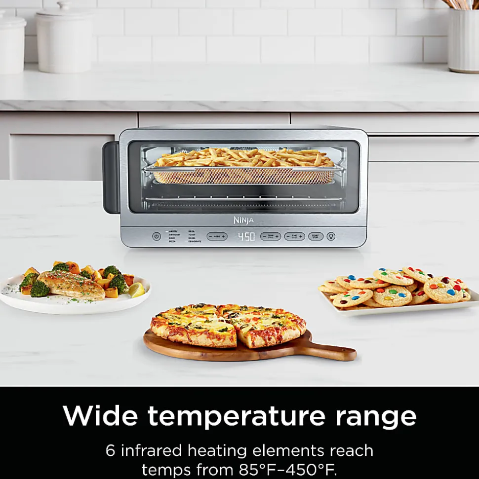 Ninja Flip Toaster Oven And Air Fryer, 0.55 Cu. Ft., Silver, Total Qty 1