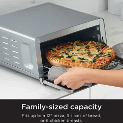 Ninja Flip Toaster Oven And Air Fryer, 0.55 Cu. Ft., Silver, Total Qty 1