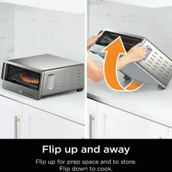 Ninja Flip Toaster Oven And Air Fryer, 0.55 Cu. Ft., Silver, Total Qty 1