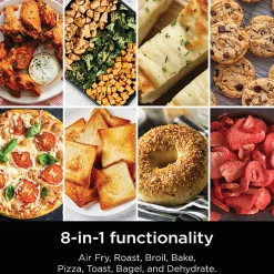 Ninja Flip Toaster Oven And Air Fryer, 0.55 Cu. Ft., Silver, Total Qty 1