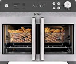 Ninja French Door Premier 10-in-1 Air Fryer, Convection Oven And Toaster, Silver, Total Qty 1