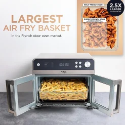 Ninja French Door Premier 10-in-1 Air Fryer, Convection Oven And Toaster, Silver, Total Qty 1
