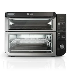 Ninja 12-in-1 Double Oven With FlexDoor, 0.55 Cu. Ft., Silver/Black, Total Qty 1