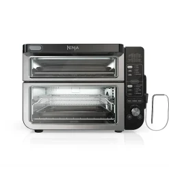 Ninja 12-in-1 Smart Double Oven With FlexDoor, 0.55 Cu. Ft., Silver/Black, Total Qty 1
